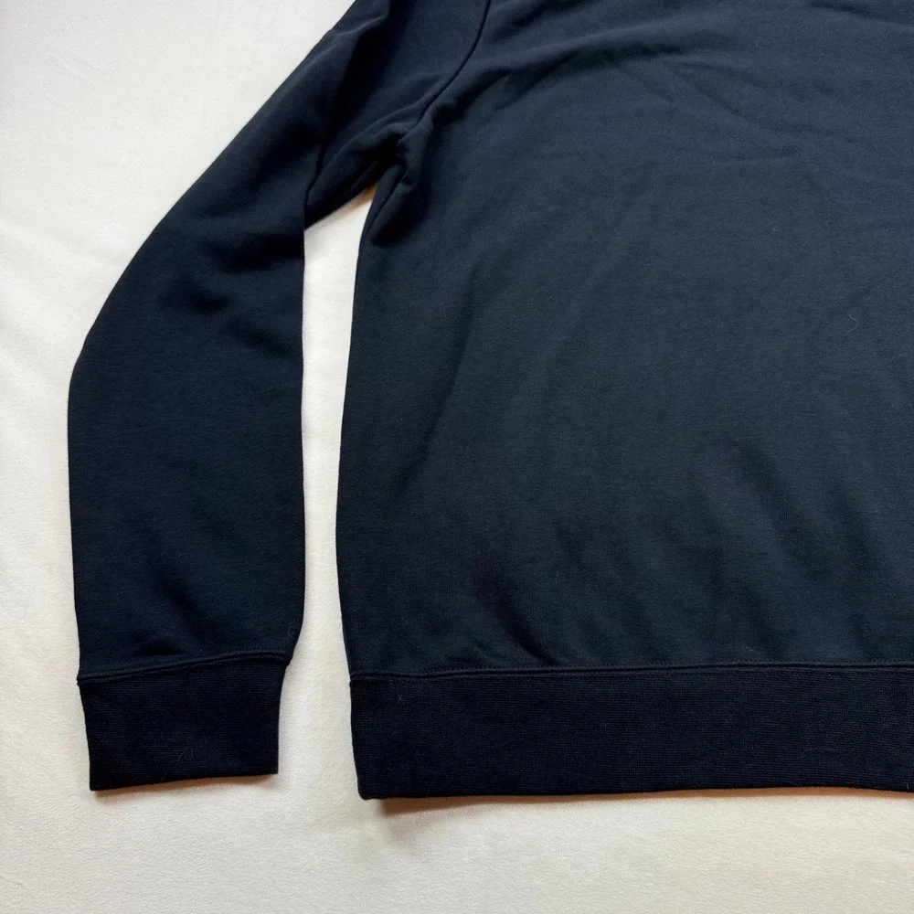 Nike Womens Sportswear Crewneck Sweatshirt Black Yellow Just Do It Logo M NWT